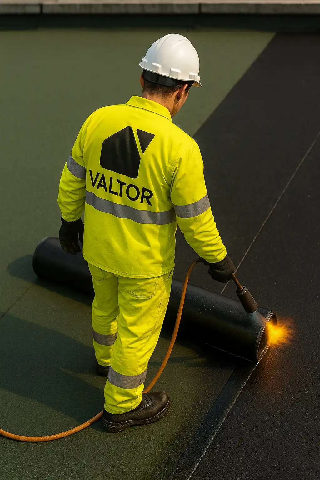 Traditional flat roofing