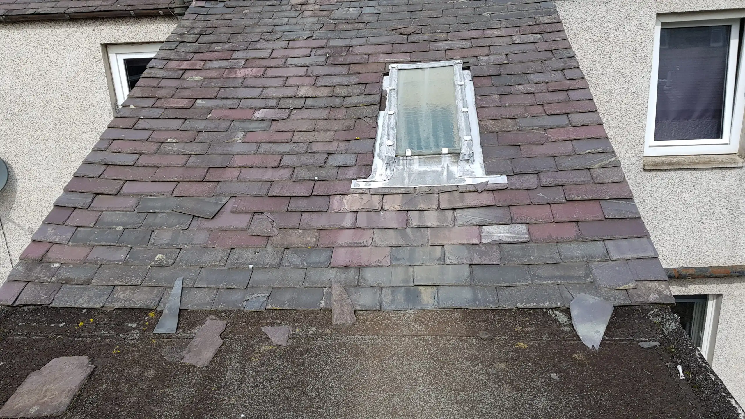 Slate roof repairs