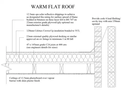 Flat roof drawing detail edinburgh Flat roof drawing detail edinburgh