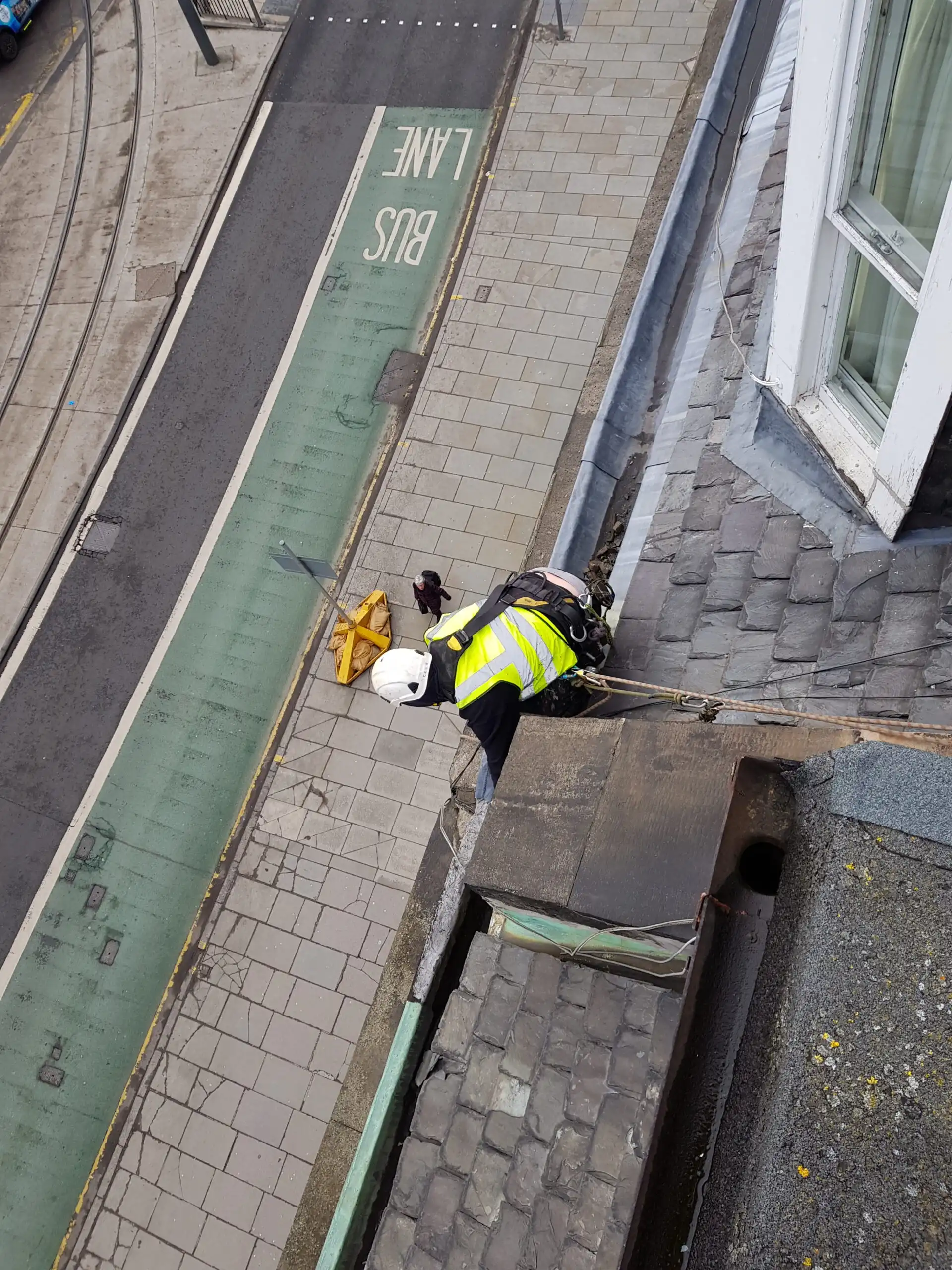 Rope access wall penetrations
