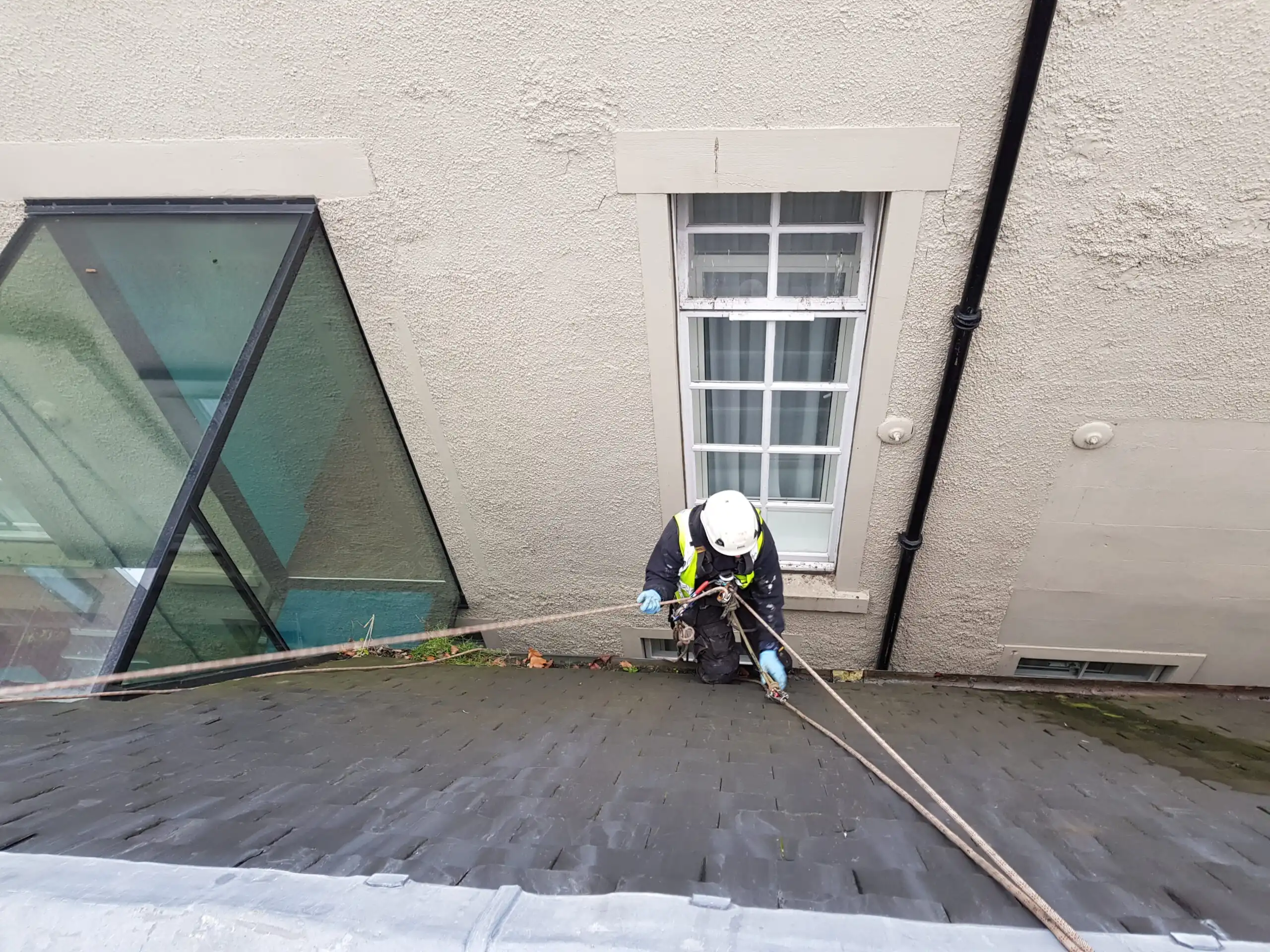 Restricted gutter cleaning